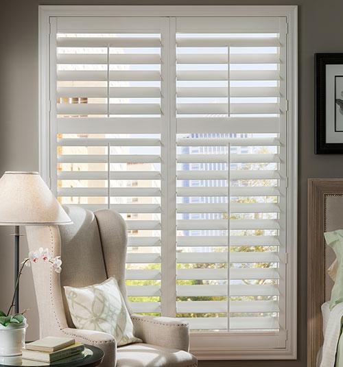 Blindsgalore® Faux Wood Shutters: 4 1/2" Louvers