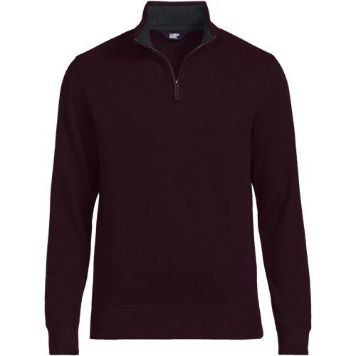 Bedford Half Zip Jumper, Men, size: 42-44, regular, Purple, Cotton, by Lands' End