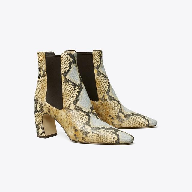 Tory Burch Women's Banana Chelsea Boot in Purple/Brown, size 4.5