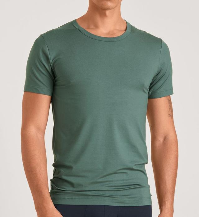 Calida Men's Balanced Day Crew Neck T-Shirt in Green (14048) | Size Small | HisRoom.com