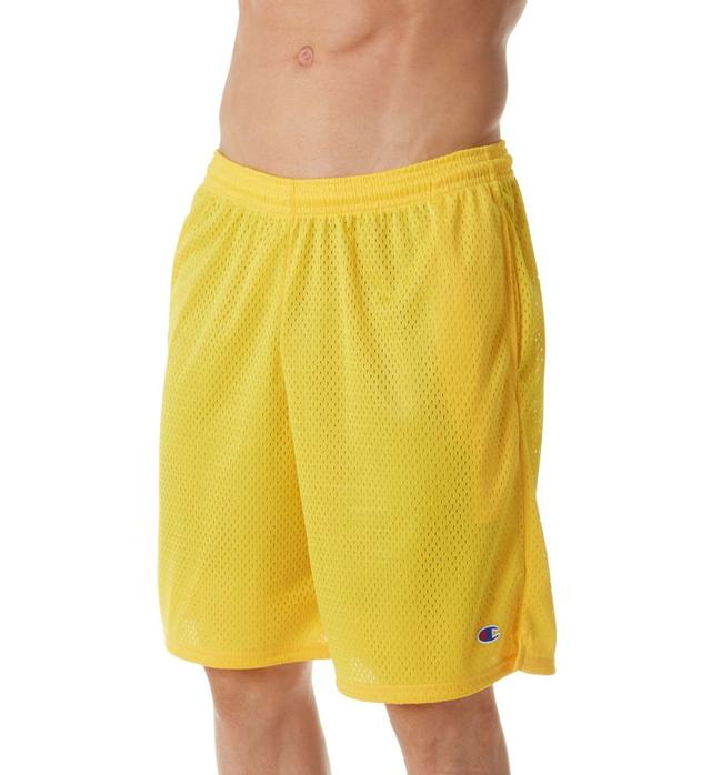 Champion Men's Long Mesh Short with Pockets in Gold (81622) | Size Large | HisRoom.com