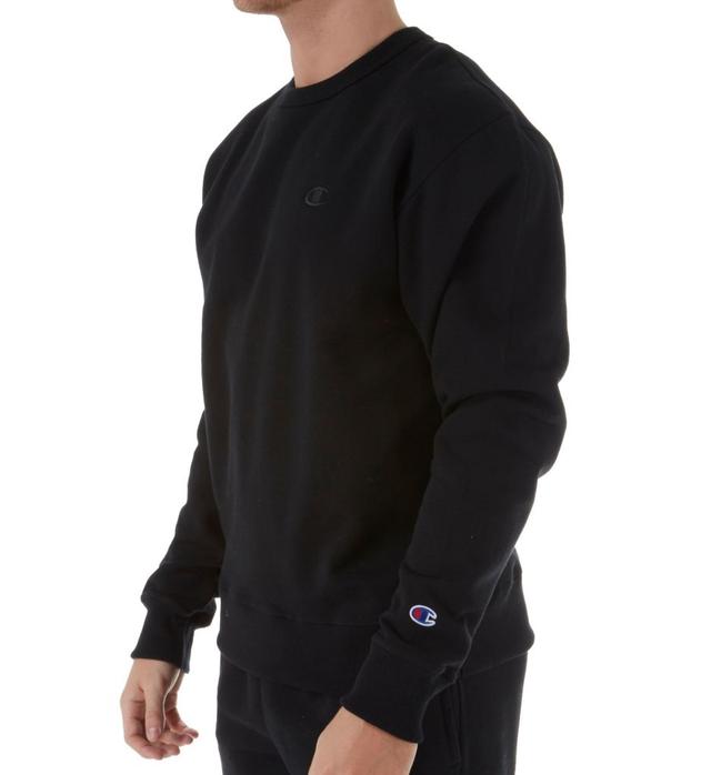 Champion Men's Powerblend Fleece Crew neck Sweatshirt in Black (S0888) | Size Small | HisRoom.com