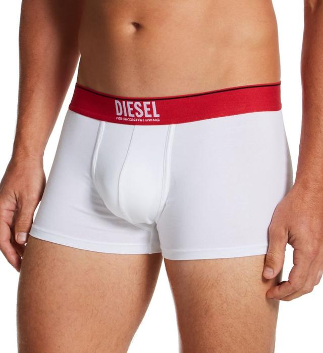 Diesel Men's UMBX Damien Boxer Shorts in White-Red (00CIYK) | Size 2XL | HisRoom.com