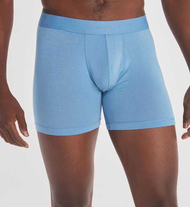 Ex Officio Men's Everyday Breathable Wicking Anti Odor Boxer Brief in Blue (E14102) | Size Medium | HisRoom.com