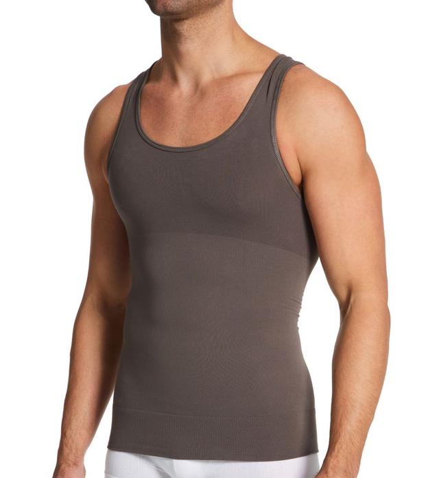 FarmaCell Men's Cotton Tummy Control Body Shaping Tank Top in Gray (417) | Size 5XL | HisRoom.com
