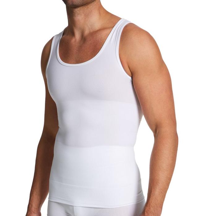 FarmaCell Men's Cotton Tummy Control Body Shaping Tank Top in White (417) | Size 5XL | HisRoom.com