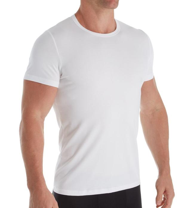 HOM Men's Classic Cotton Modal Crew Neck T-Shirt in White (400207) | Size XL | HisRoom.com
