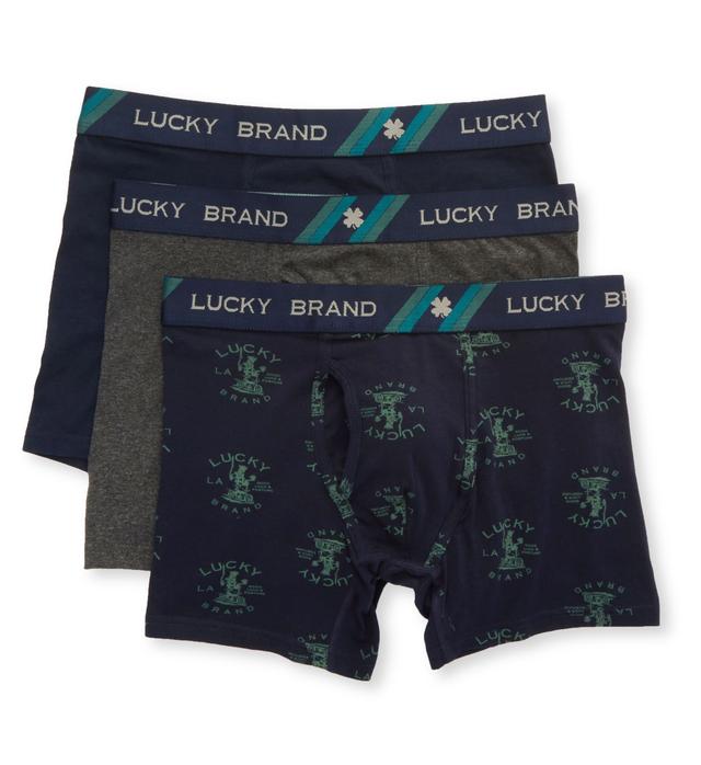 Lucky Men's Art Dad Stretch Boxer Briefs (213QB07) | Size Medium | HisRoom.com