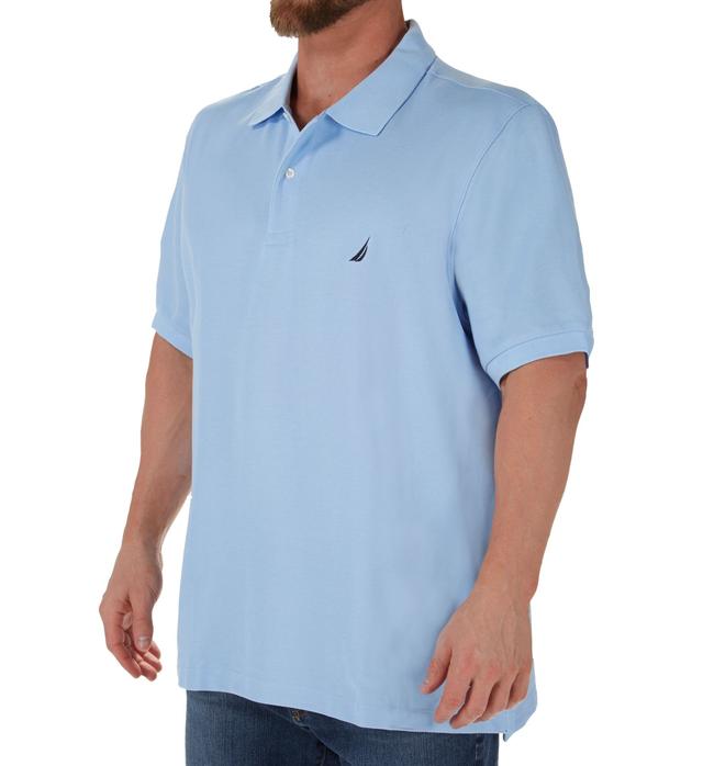Nautica Men's Tall Man Anchor Solid Deck Polo Shirt in Blue (Z21050T) | Size Large | HisRoom.com