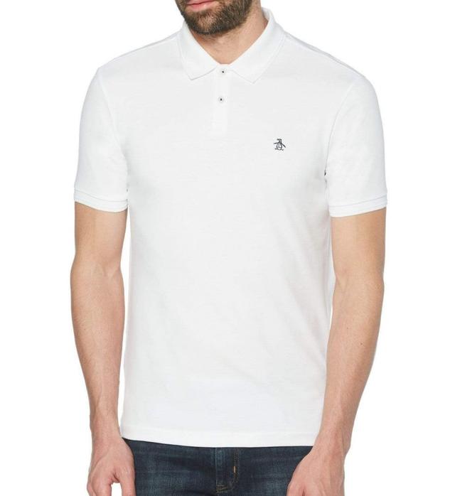 Original Penguin Men's The Daddy-O Interlock Polo in White (OPKS299) | Size 2XL | HisRoom.com