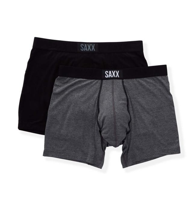 Saxx Underwear Men's Vibe Modern Fit Boxer - 2 Pack in Black (SXPP2V) | Size Large | HisRoom.com