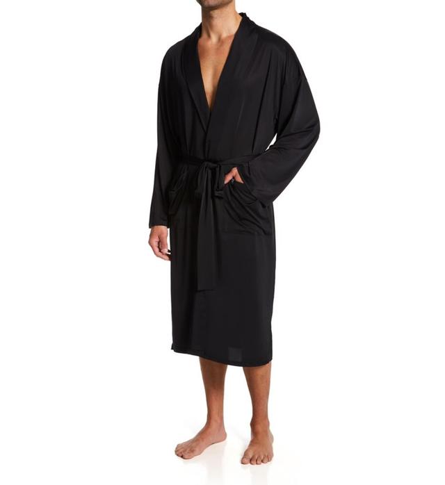 Stacy Adams Men's Moisture Wicking ComfortBlend Fashion Robe in Black (SA6009) | Size 2XL/3XL | HisRoom.com