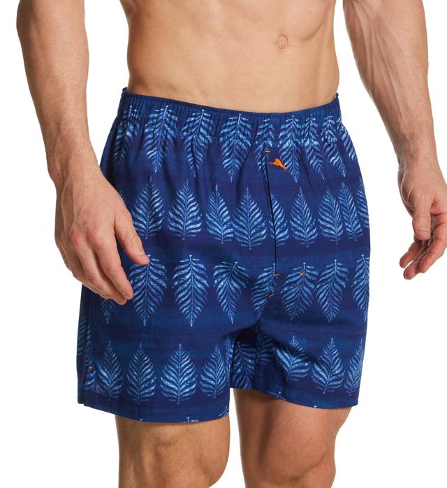 Tommy Bahama Men's Big & Tall 100% Cotton Woven Boxer in Blue (TB72301X) | Size 3XL | HisRoom.com