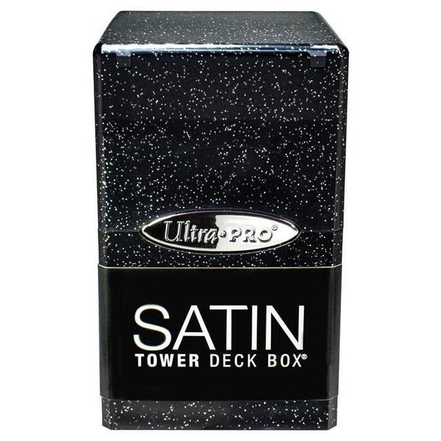 ULP15889 Satin Tower Deck Box, Glitter Black