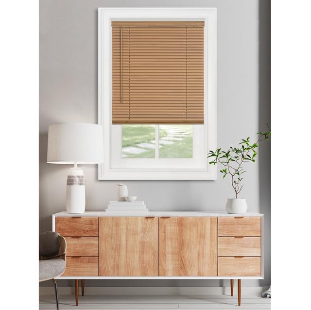 Cordless GII Morningstar 1 in. Light Filtering Mini - Blind 27 x 64 in. - Woodtone