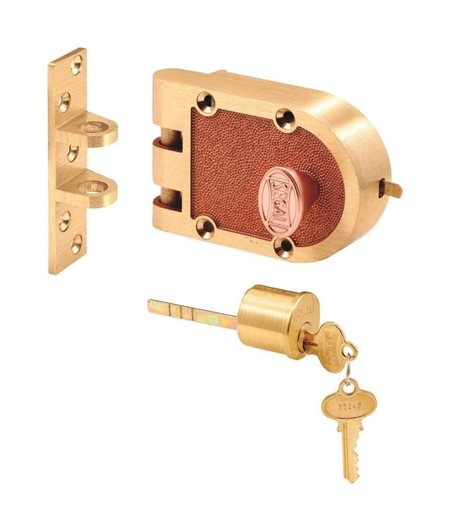 Brushed Brass Solid Bronze Alloy Single Cylinder Deadbolt&#44; Keyed Differently