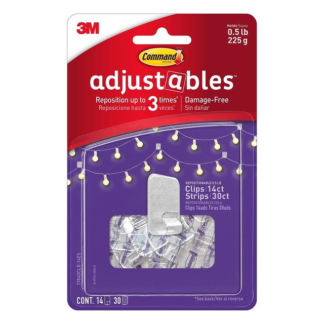 6.75 in. Plastic Adjustable Small Brushed Hook, Clear - 0.5 lbs - Pack of 14