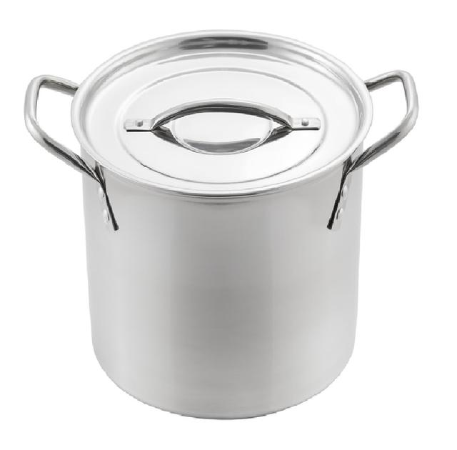 11 in. 16 qt. Stainless Steel Stock Pot, Silver