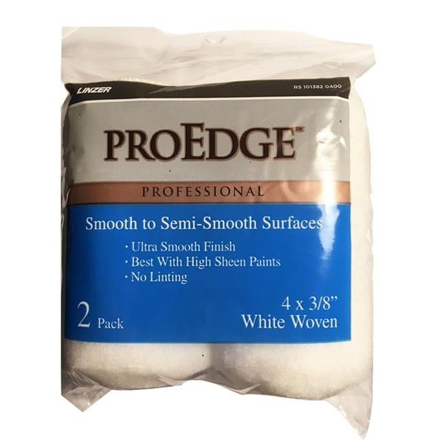 4 x 0.37 in. Proedge Woven Trim Paint Roller Cover, White - Pack of 6 - 2 per Pack