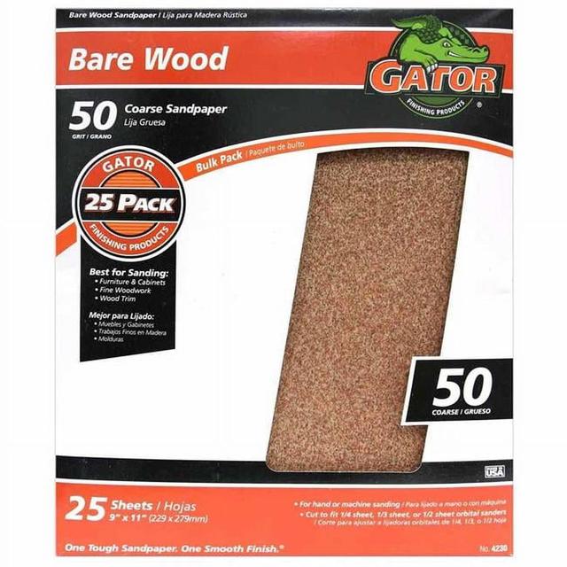 9 x 11 in. 50 Grit Sandpaper
