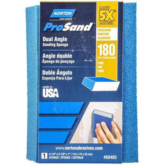 4.5 x 2.87 x 1 in. ProSand 180 Grit Fine Dual Angle Sanding Sponge&#44; Blue