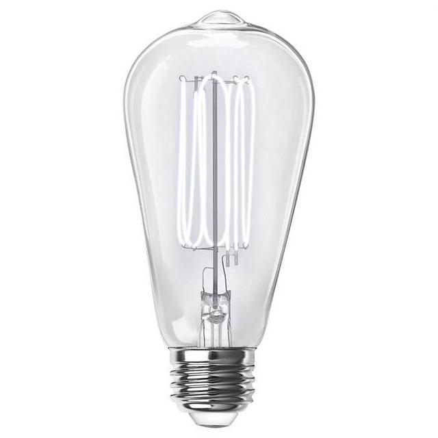 40W Equivalence ST19 E26 Filament LED Daylight Bulb, Clear - Medium