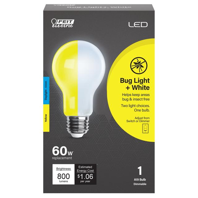 LED Light Bulb, Yellow & White