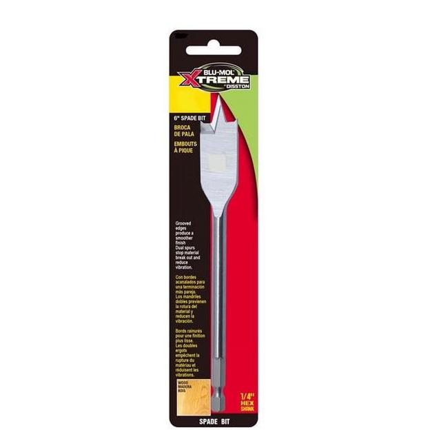 Xtreme 0.875 x 6 in. Carbon Steel Spade Bit Hex Shank