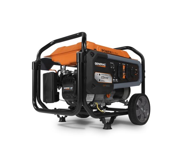 Generac 3014474 3600W 120V PowerRush Gasoline Home Standby Portable Generator, Black & Orange