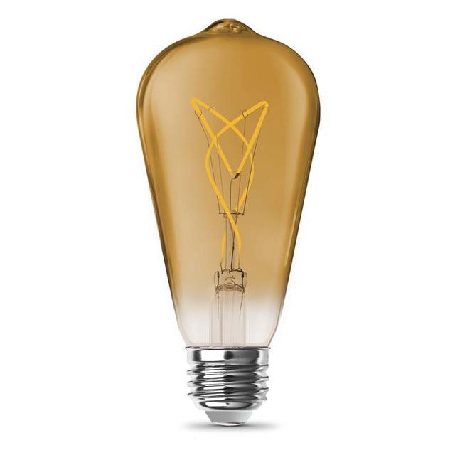 3019251 60W ST19 E26 Medium Filament LED Bulb - Amber Equivalence - Pack of 2