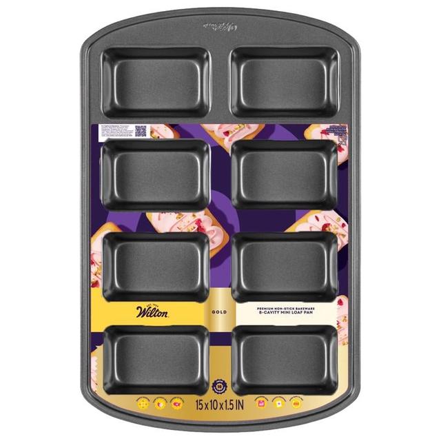 6089591 10 x 15 in. Gold Mini Loaf Pan, Black