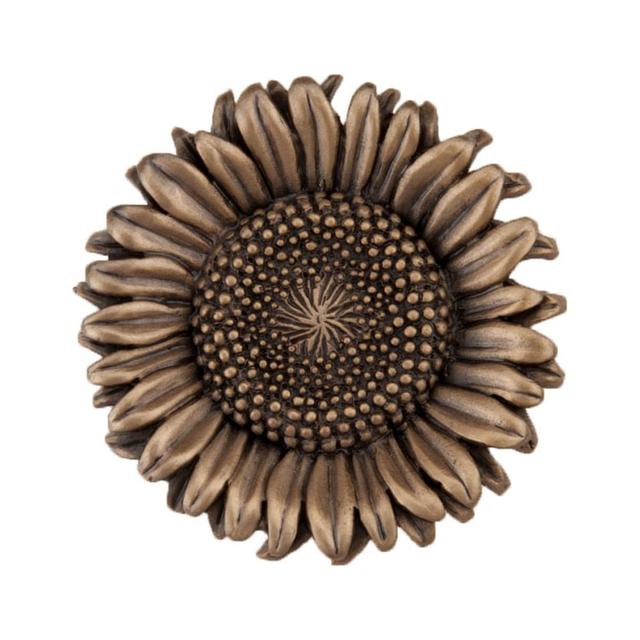 Artisan Collection Sunflower Knob - Museum Gold