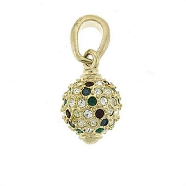 LOA394 Women Gold Brass Pendant with Top Grade Crystal in Multi Color