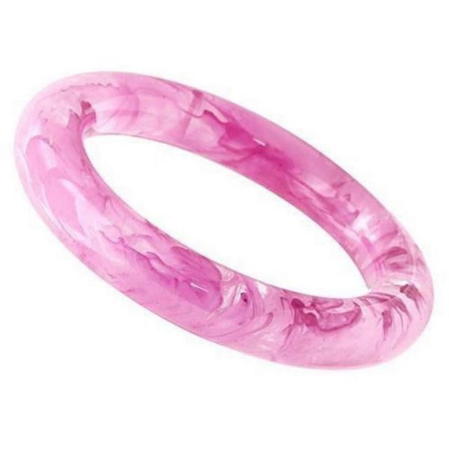 7.25 in. Resin Bangle with No Stone, Light Peach