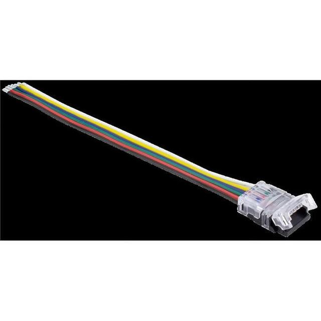 6 in. 6-Pin Heavy Duty Power Feed Wire Jumper&#44; White & Clear