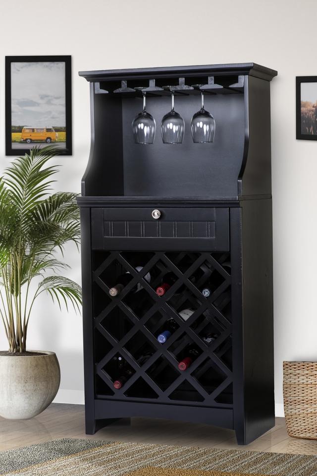 25607 Wine Cabinet, Black