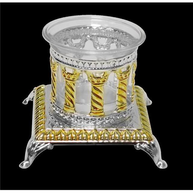 58428 Royal Palace Design Silver & Gold Plated Single Salt Holder
