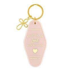1.75 x 3.5 in. Motel Style Trust in the Lord Key Tag&#44; Proverbs 3-5