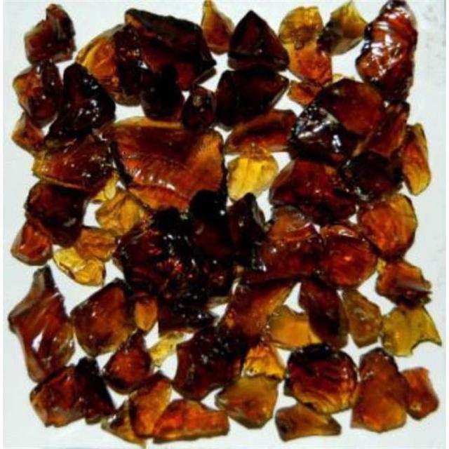 TAMBERB1-3 Recycled Chunky Glass, Amber Brown - Size 1 - 0.13-0.25 in. - 3 lbs