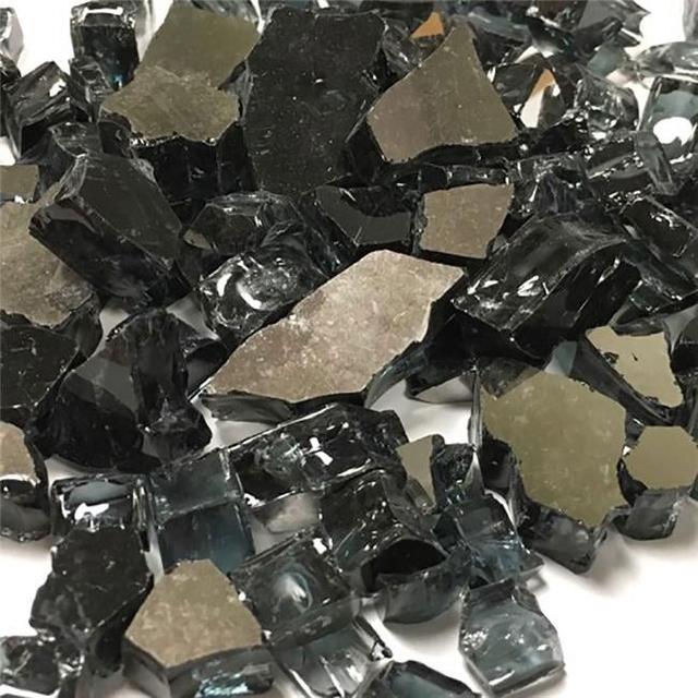 LBLACKZS-10 Recycled Chunky Glass, Black - Small - 0.25-0.5 in. - 10 lbs