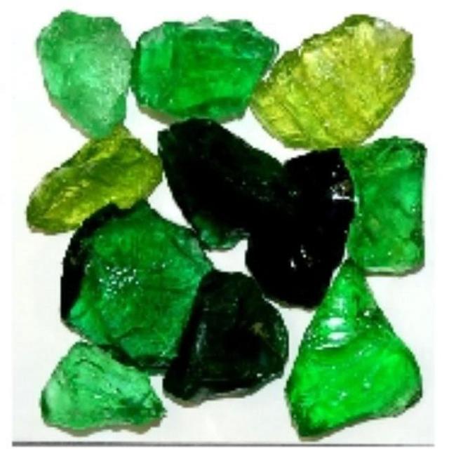 Recycled Chunky Glass&#44; Forest Mix - Medium - 0.5-1 in. - 3 lbs