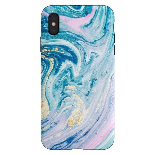 Pink & Blue Marble Tough Case for iPhone XS Max