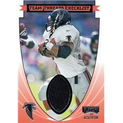 664675 Jamal Anderson Player Worn Jersey Patch Atlanta Falcons 1999 Playoff Momentum Team Threads No.TTC29 Football Card