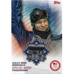 726094 David Wise Player Worn Relic Patch USA Freeskiing 2014 Topps No.ORDW Trading Card