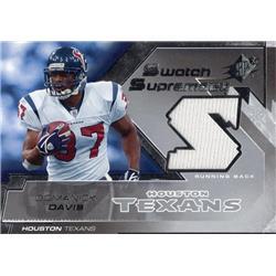 701067 Domanick Davis Player Worn Jersey Patch Houston Texans 2005 Upper Deck Swatch Supremacy No.SWDD Football Card