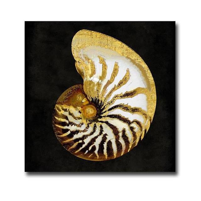 Golden Ocean Gems II by Caroline Kelly Premium Gallery-Wrapped Canvas Giclee Art - Ready to Hang, 30 x 30 x 1.5 in.