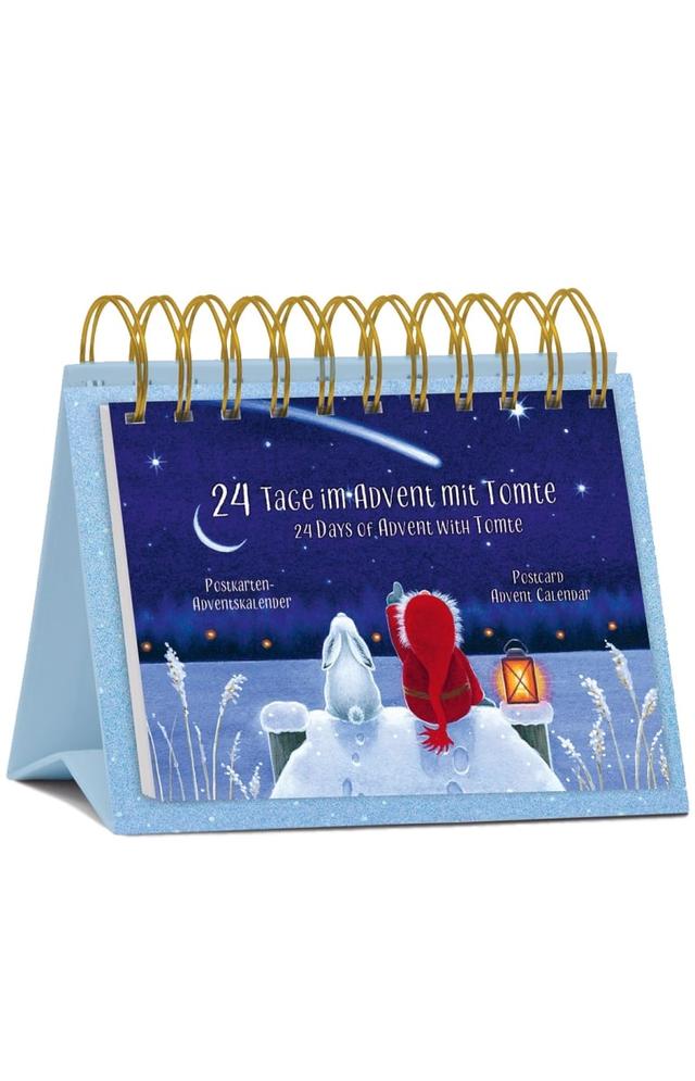 15575 5.5 x 7.5 x 3 in. Flip Advent Calendar 24 Days of Advents with Tomte Images