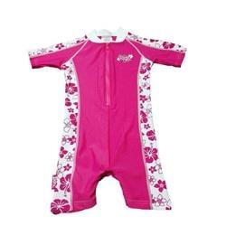 BZ14-S1-RP-2 Baby Swimsuit - Pink Floral - Size 2