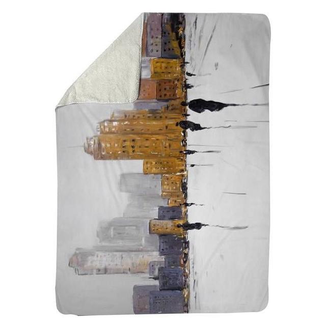 60 x 80 in. City on the Horizon-Sherpa Fleece Blanket
