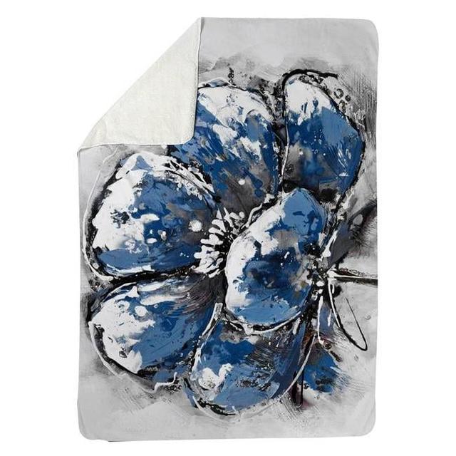 60 x 80 in. Small Flower-Sherpa Fleece Blanket